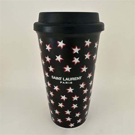 Saint Laurent Coffee Mug Ceramic Star Logo Print Cup Tumbler 